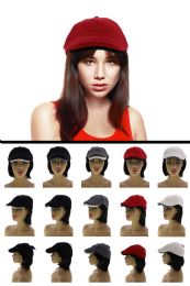 24 Wholesale One Size Fits Most Ribbed Newsboy Cap