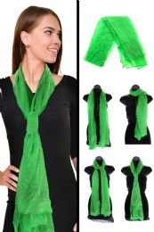 36 Pieces Green Fashion Scarf - Womens Fashion Scarves