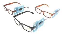 48 Wholesale Assorted Acrylic Rectangular Reading Glasses