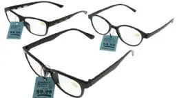 48 Wholesale Assorted Color Acrylic Rectangular Reading Glasses