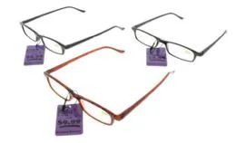 48 Wholesale Assorted Color Rectangular Reading Glasses
