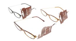 48 Wholesale Assorted Wire Bow Rectangular Reading Glasses