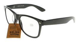 48 Wholesale Black Acrylic Wayfarer Reading Glasses