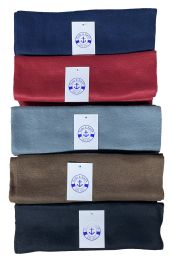 144 Pairs Yacht & Smith Unisex Warm Winter Fleece Scarfs Assorted Colors Size 60x12 - Winter Scarves