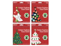 300 Wholesale Adult Christmas Ornaments  And  Lights Washable Face Masks 4 Asst