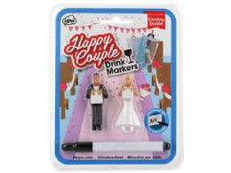 144 Wholesale Drinking Buddies Bride  And  Groom Drink Markers