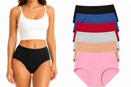 Yacht & Smith Womens Cotton Lycra Underwear, Panty Briefs, 95% Cotton Soft Assorted Colors, Size X-Large