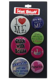 60 Pieces Assorted Pins With Sayings On Card - Hat Pins & Jacket Pins