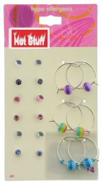 60 Wholesale 9 Pair Of Assorted Earrings On A Card