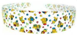 96 Wholesale Children's Clear Acrylic Headband With Turtle Print