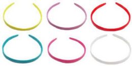 96 Wholesale Childrens Assorted Color Acrylic Headband