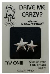 96 Wholesale Removeable Silver Tone Tattoos Star Shape