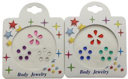 96 Bulk Crystal Tattoo Assorted Color