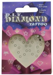 96 Pieces Temporary Crystal Tattoos - Tattoos and Stickers
