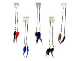 48 Pieces Dangle Earrings With Feathers - Earrings