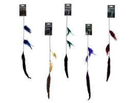 48 Wholesale Hair Clip With Long Black Chain And Feathers