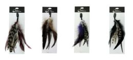48 Wholesale Hair Clip With Styled Assorted Feathers