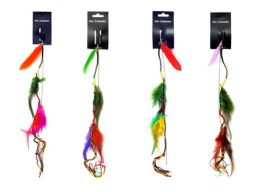 48 Wholesale Hair Clip With String Design And Feathers