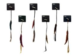 48 Pieces Hair Clip With Synthetic Hair In Braid And Feathers - Hair Scrunchies
