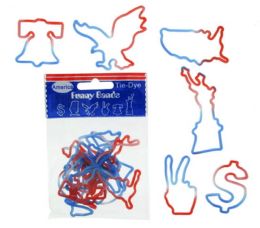 192 Pieces Shaped America Tie Dye Flag Silly Band Package - Bracelets