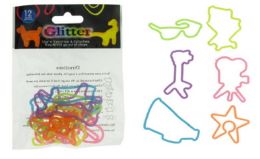 192 Pieces Hollywood Shaped Glitter Silly Bands - Bracelets