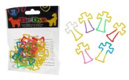 192 Pieces Tie Dye Cross Shaped Silly Bands - Bracelets