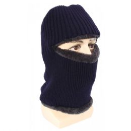 24 Wholesale Hole Beanie With Neck Warmer