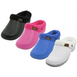 36 Wholesale Women's Cotton Terry Lining Insole Soft Clogs