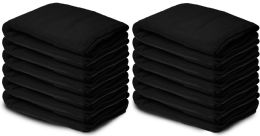 Yacht & Smith Fleece Lightweight Blankets Solid Black 50x60 Inches