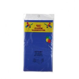 96 Wholesale Dark Blue Reusable Heavy Duty Table Cloth