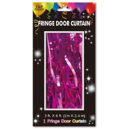 72 Bulk Fringe Door Curtain In Hot Pink