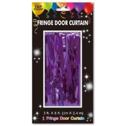 72 Pieces Fringe Door Curtain In Purple - Party Banners