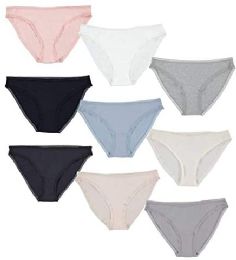 9 Wholesale Yacht & Smith Womens Cotton Underwear Panty Briefs In Bulk, 95% Cotton Soft Panties - Size M