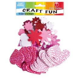 96 Pieces Eva Craft Flowers - Valentine Cut Out's Decoration