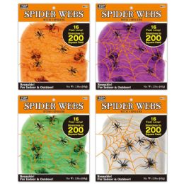 144 Wholesale Spider Web Assorted Color