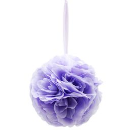 24 Wholesale Eight Inch Pom Flower In Lavender