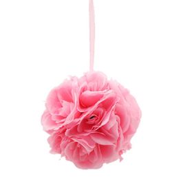 24 Wholesale Eight Inch Pom Flower In Light Pink
