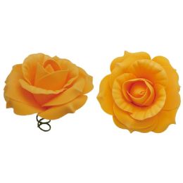 48 Units of Eight Inch Foam Rose In Gold - Artificial Flowers