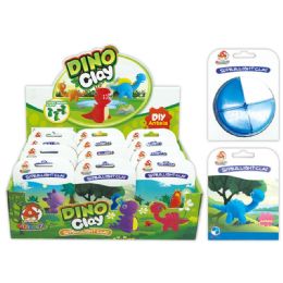 96 Pieces Clay Dinosaur In Assorted Colors - Clay & Play Dough