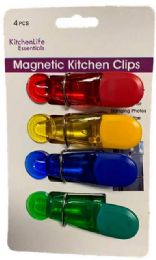 48 Pieces Magnetic Kitchen Clips 4 Pack - Refrigerator Magnets