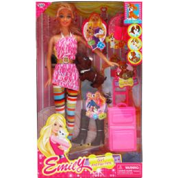 12 Wholesale 11.5" Emily Doll W/ Pets & Accss