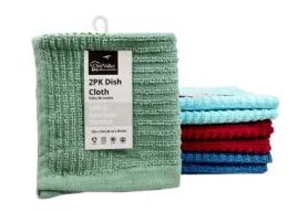 48 Pieces Dish Cloth Striped 2 Pack - Kitchen Towels