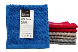 24 Wholesale Dish Cloth Zig Zag 2 Pack