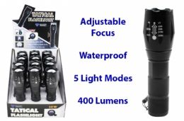 12 Wholesale Waterproof Tactical Led Flashlight