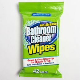 24 Wholesale Wipes 42ct Bathroom Cleaner Daily Care 2-12pc Displays