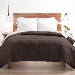 6 Wholesale 1 Piece Solid Comforter Twin Size In Chocolate