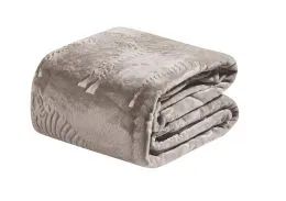 12 Pieces Zebra Collection Throw In Ivory - Fleece & Sherpa Blankets