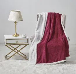 12 Wholesale Caesar Sherpa Collection Throw In Burgandy