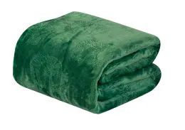 6 Pieces Elephant Embossed Blanket Queen Size In Green - Fleece & Sherpa Blankets
