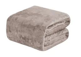 6 Wholesale Elephant Embossed Blanket Queen Size In Ivory